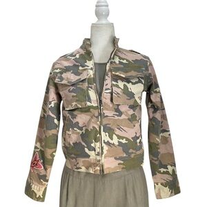 Zadig & Voltaire Charlotte Camo Jacket LOVE Spellout
